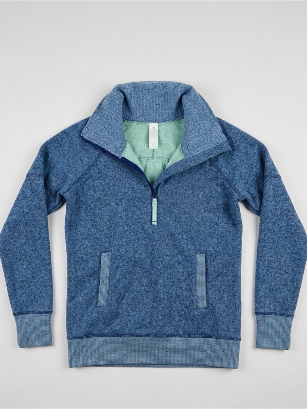 Ivivva by Lululemon Blue Girls' Shiver Stopper Performance Quarter Zip Jacket